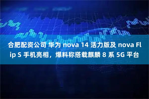 合肥配资公司 华为 nova 14 活力版及 nova Flip S 手机亮相，爆料称搭载麒麟 8 系 5G 平台