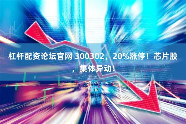 杠杆配资论坛官网 300302，20%涨停！芯片股，集体异动！